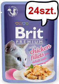 Brit Premium Adult Chicken Fillets JELLY Mokra Karma dla kota op. 85g PAKIET 24szt.