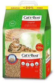 Cat's Best Żwirek drzewny Original (Eco Plus) dla kota op. 4.3kg (10l) + 2l GRATIS