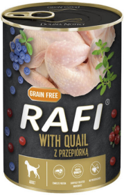 Rafi Dog Przepiórka z borówką i żurawiną Mokra Karma dla psa op. 400g