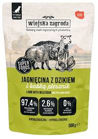 Wiejska Zagroda Adult Jagnięcina z dzikiem Mokra Karma dla psa op. 500g