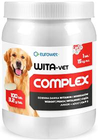 Eurowet Preparat Witaminowy Wita-Vet Complex Ca/P2 dla psa op. 100 tabletek