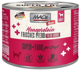 Mac's Adult Superfood Monoprotein Konina Mokra Karma dla psa op. 200g