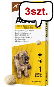 Elanco AdTab Tabletka na kleszcze i pchły 56.25mg dla psa o wadze 1.3kg-2.5kg op. 1szt. Pakiet 3szt.