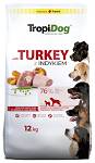 TropiDog Premium Adult Medium/Large Turkey Sucha Karma dla psa op. 12kg