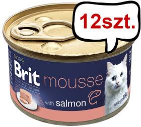 Brit Premium by Nature Cat Mousse Salmon Mokra Karma dla kota op. 85g Pakiet 12szt.