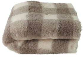 BUBA Pet Dry Bed Legowisko antypoślizgowe beżowe w kratkę 150x100 nr A223