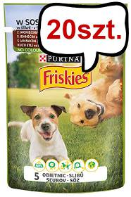 Friskies Dog Adult Jagnięcina w sosie Mokra Karma dla psa op. 100g Pakiet 20szt.
