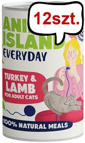 Animal Island Everyday Turkey&Lamb Mokra Karma dla kota op. 400g Pakiet 12szt.