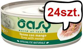 Oasy Adult Natural Tuna with Mango Mokra Karma dla kota op. 70g Pakiet 24szt.