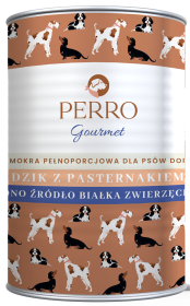 Perro Gourmet Adult Dzik z pasternakiem Mokra Karma dla psa op. 400g