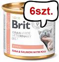 Brit Veterinary Diet Renal Tuna&Salmon&Pea Mokra Karma dla kota op. 200g Pakiet 6szt.