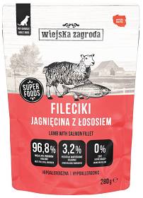 Wiejska Zagroda Adult Fileciki Jagnięcina z łososiem Mokra Karma dla psa op. 280g