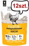 Wiejska Zagroda Monoproteinowe Fileciki Kurczak Mokra Karma dla kota op. 85g Pakiet 12szt.