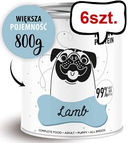 Paka Zwierzaka Pepe Jagnięcina Mokra karma dla psa op. 800g Pakiet 6szt.