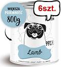 Paka Zwierzaka Pepe Jagnięcina Mokra karma dla psa op. 800g Pakiet 6szt.