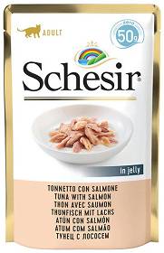 Schesir Adult Tuna&Salmon in Jelly Mokra Karma dla kota op. 50g