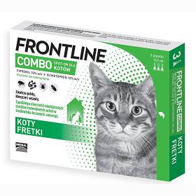 FRONTLINE COMBO Spot On Krople na kleszcze i pchły dla kota op. 3 pipety