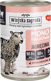 Wiejska Zagroda Monobiałkowa Jagnięcina Mokra Karma dla kota op. 400g