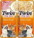 Inaba Ciao Twin Packs Chicken Recipe Mokra Karma dla kota op. 2x40g + Inaba Ciao Churu 2x14g GRATIS