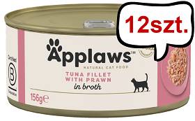 Applaws Natural Cat Food Tuńczyk z krewetkami Mokra Karma dla kota op. 156g Pakiet 12szt.