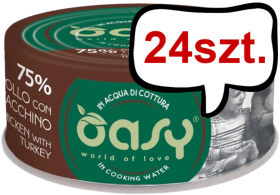 Oasy Adult More Love Chicken with Turkey Mokra Karma dla kota op. 70g Pakiet 24szt.