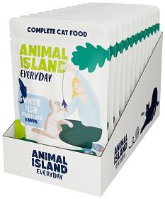 Animal Island Everyday White Fish in Broth Mokra Karma dla kota op. 12x85g