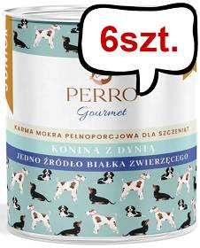 Perro Gourmet Junior Konina z Dynią Mokra Karma dla szczeniaka op. 400g Pakiet 6szt.
