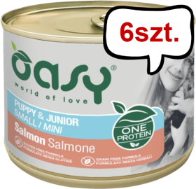 Oasy One Protein Puppy Mini Salmon mokra karma dla szczeniąt op. 200g Pakiet 6szt.