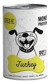 Paka Zwierzaka Pepe Indyk Mokra karma dla psa op. 400g