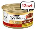 Gourmet Gold Adult Wołowina i kurczak w sosie z pomidorami Mokra Karma dla kota op. 85g Pakiet 12szt