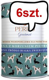 Perro Gourmet Adult Konina z korzeniem pietruszki Mokra Karma dla psa op. 400g Pakiet 6szt.