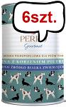 Perro Gourmet Adult Konina z korzeniem pietruszki Mokra Karma dla psa op. 400g Pakiet 6szt.