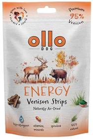 Ollo Przysmaki Air-Dried Energy Venison Strips dla psa op. 80g