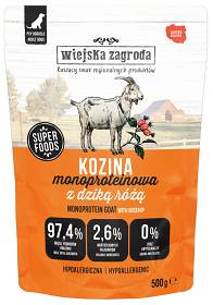 Wiejska Zagroda Mono Kozina z dziką różą Mokra Karma dla psa op. 500g