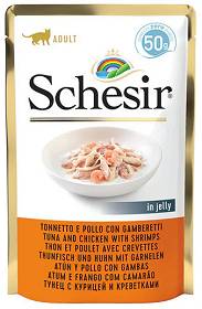 Schesir Adult Tuna&Chicken&Shrimps in Jelly Mokra Karma dla kota op. 50g