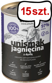 Uniszki Unismak Adult Jagnięcina Mokra Karma dla psa op. 410g Pakiet 15szt.