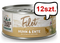 Wildes Land Cat Filety z kurczaka i kaczki dla kota op. 80g Pakiet 12szt.