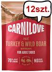 Carnilove Adult Turkey&Wild Boar Pate Mokra Karma dla psa op. 300g Pakiet 12szt. SASZETKA