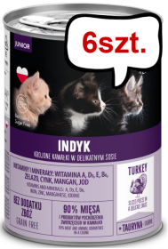 Pet Republic Kitty Indyk Mokra Karma dla kociąt 400g Pakiet 6szt.