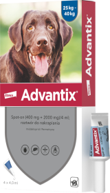 Elanco Advantix Krople na kleszcze i pchły dla psa 25-40kg op. 4ml (4 pipety)