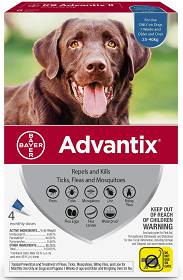 Bayer Advantix Krople na kleszcze i pchły dla psa 25-40kg op. 4ml (4 pipety)