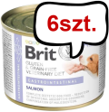 Brit Veterinary Diet Gastrointestinal Salmon Mokra Karma dla psa op. 200g Pakiet 6szt.