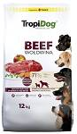 TropiDog Premium Adult Medium/Large Beef Sucha Karma dla psa op. 12kg