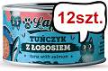 Łapsie for Cat Adult Tuńczyk z łososiem Mokra karma dla kota. op. 80g Pakiet 12szt.