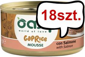 Oasy Caprice Adult Musse with Salmon Mokra Karma dla kota op. 85g Pakiet 18szt.