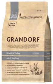 Grandorf Adult Sterilized Rabbit&Turkey Sucha Karma dla kota op. 2kg