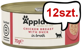 Applaws Natural Cat Food Kurczak z kaczką Mokra Karma dla kota op. 70g Pakiet 12szt.