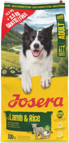 Josera Adult Lamb&Rice Sucha Karma dla psa op. 12.5kg+2.5kg GRATIS