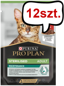 Pro Plan Cat Sterilised Wołowina Mokra Karma dla kota op. 85g Pakiet 12szt.