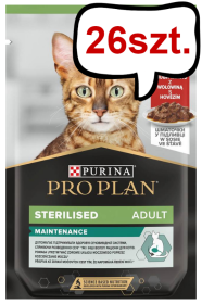 Pro Plan Cat Sterilised Wołowina Mokra Karma dla kota op. 85g Pakiet 26szt.